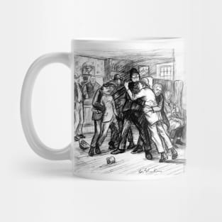 Policeman & Others Hold Back Two Men Fighting In A Pub 1909, William James Glackens Mug